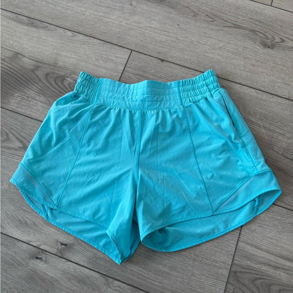 Lululemon Athletica Hotty Hot Turquoise Athletic Shorts